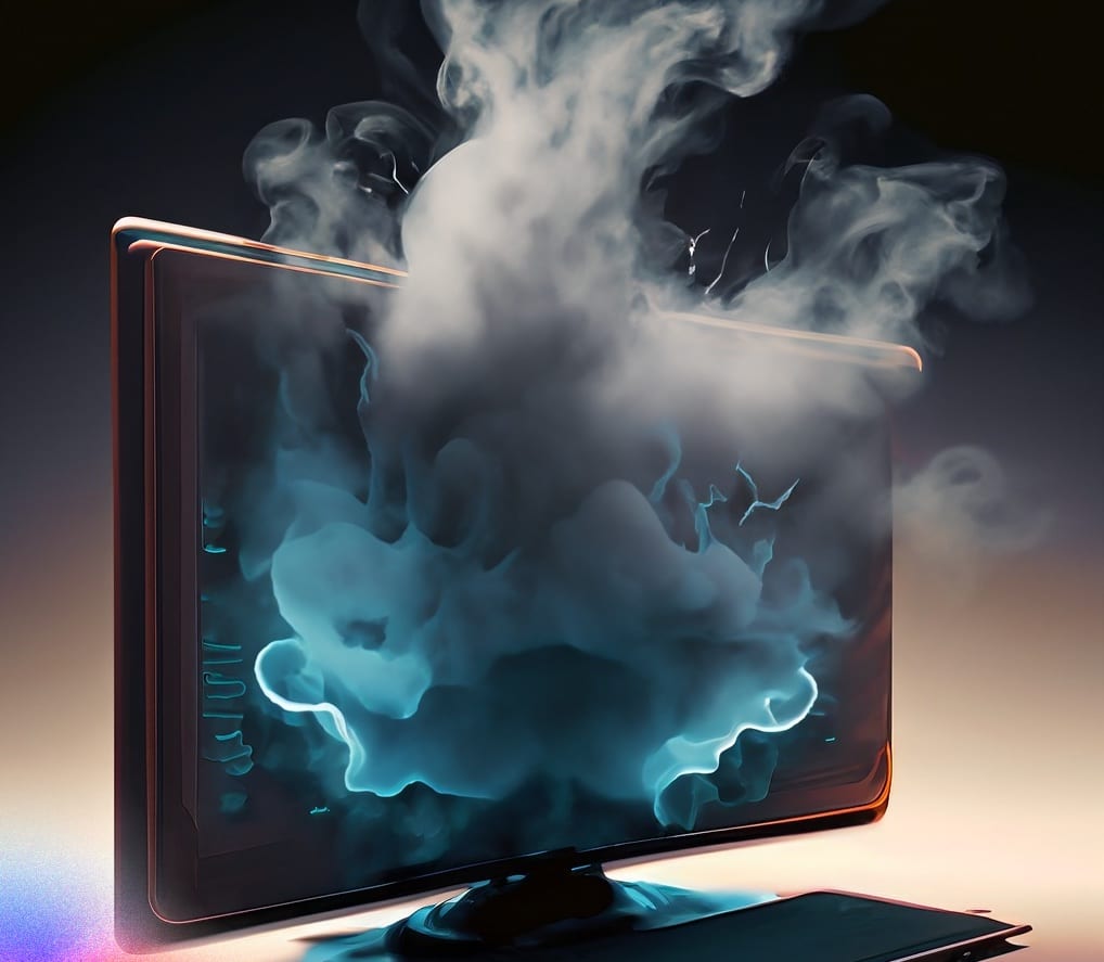 burning computer